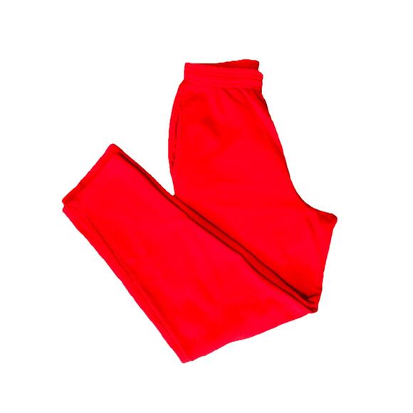 Red Uniform Sweatpants Size Small Fleece Lifeguard Hospitality Use Preowned - Picture 1 of 8